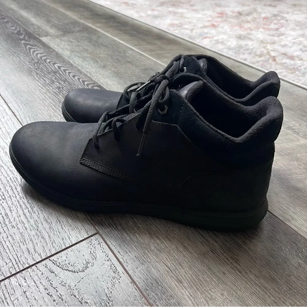 Caterpillar Men’s Leather Chukka Boots Black Size 12 Cat Shoes